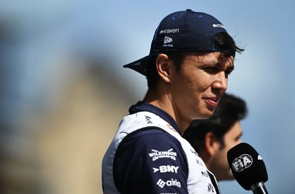 Alexander Albon of Williams Answers Questions in the Formula 1 Paddock