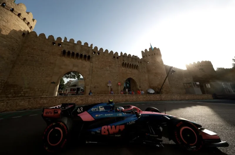 The Alpine Car Number 43 on the Baku Street Circuit in Formula 1