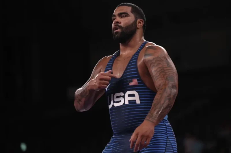 Gable Steveson in the USA Wrestling Singlet