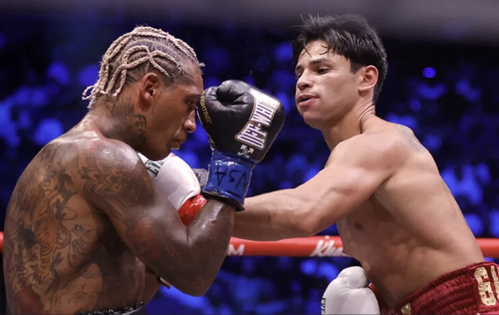 Ryan Garcia Throws a Jab Against Conor Benn in the Fight